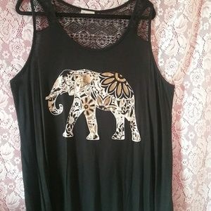 Black Lace Elephant 🐘 Tank